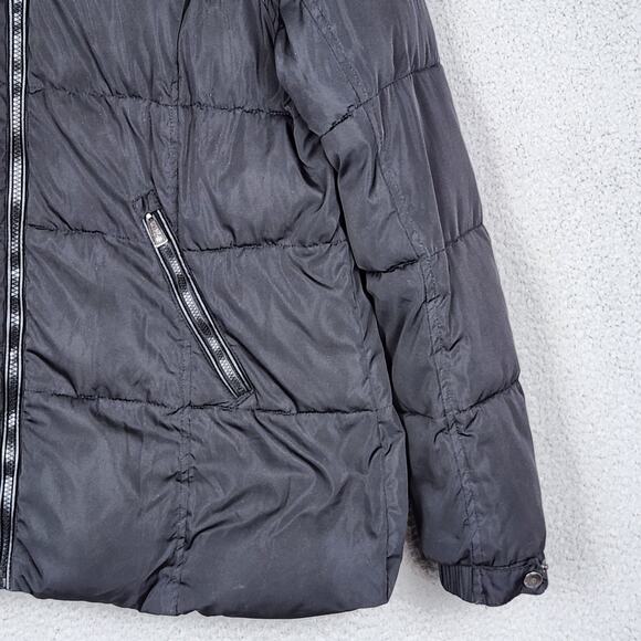RAINFOREST Puffer Jacket Womens Large Black Softshell Lined Filled Zip Pockets - Picture 8 of 16